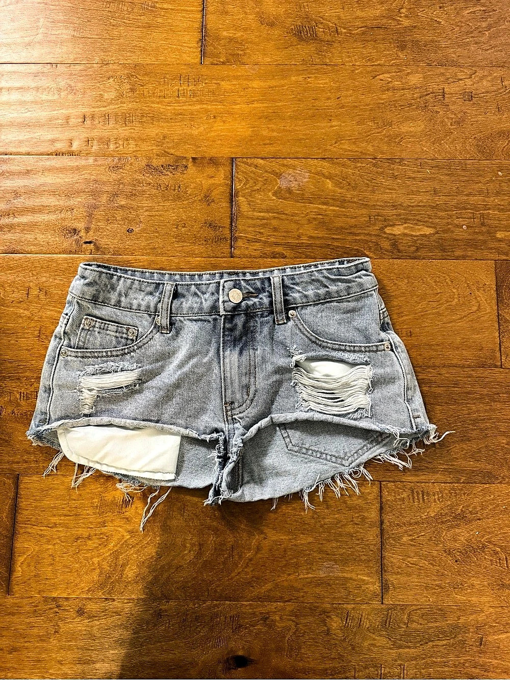 Edikted denim mini shorts